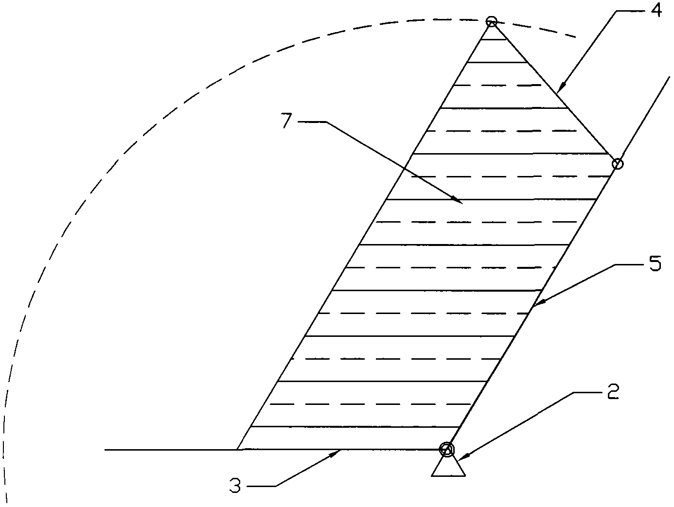 Adjustable rotatable trapezoid similar model test apparatus