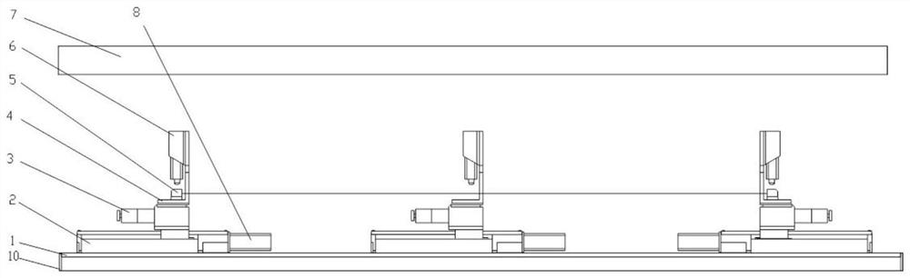 A kind of fast measuring device and measuring method of deflection of long part