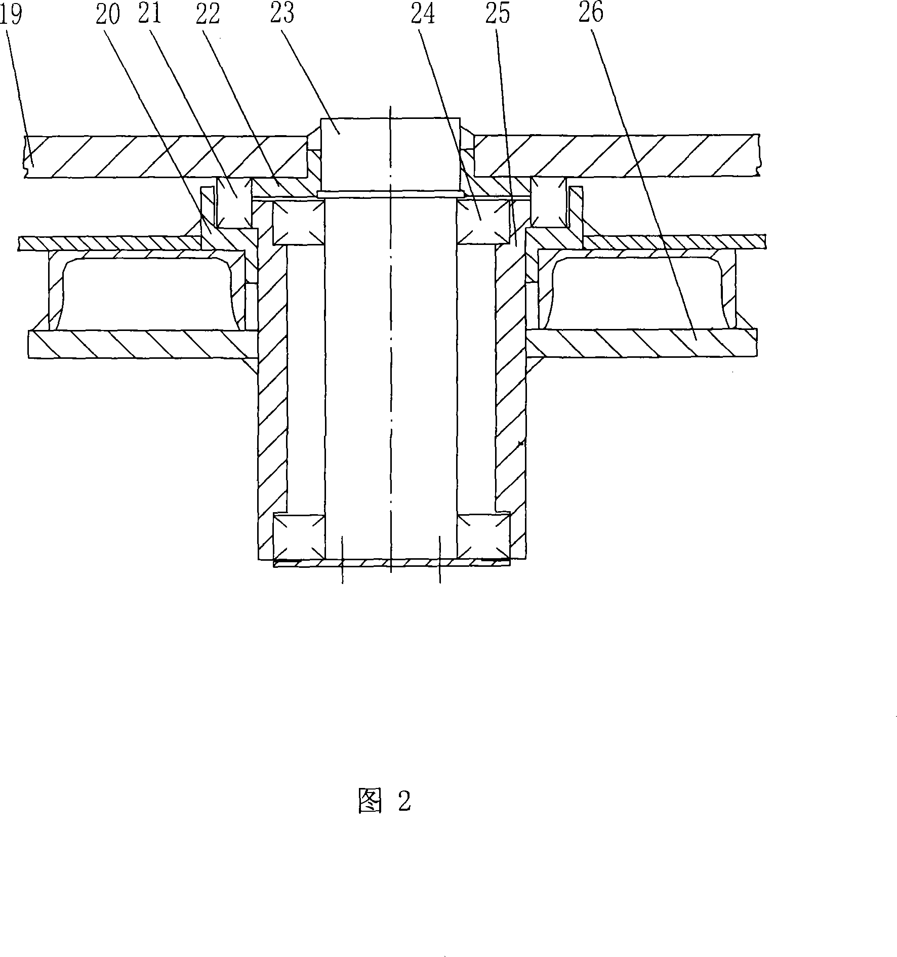 Horizontal flame gunning machine