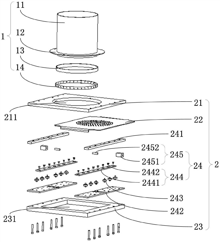 Novel tea barrel and bottom-drawing discharging device with same