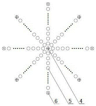 Multi-direction current collecting system applied to electric field fingerprint technique