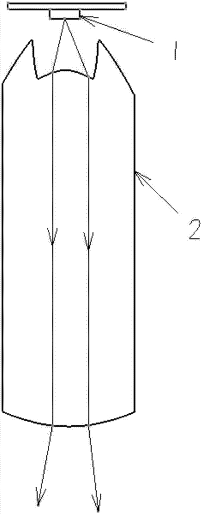 Light-emitting structure of automobile lamp thin-wall condenser