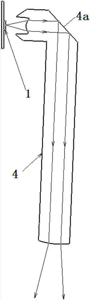 Light-emitting structure of automobile lamp thin-wall condenser