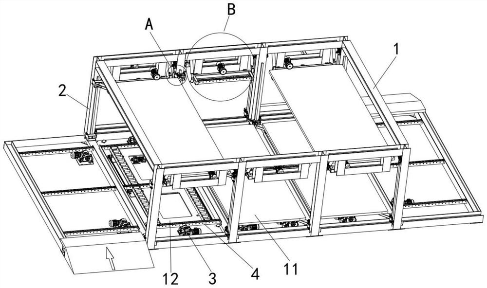 Combined lateral in and out type stereo garage