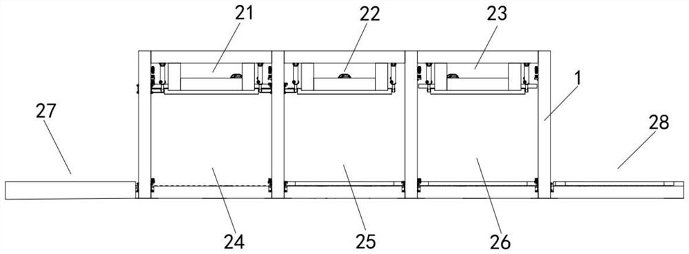 Combined lateral in and out type stereo garage