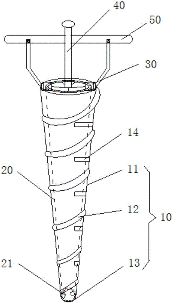 Continuous sampling spiral undisturbed soil sampler