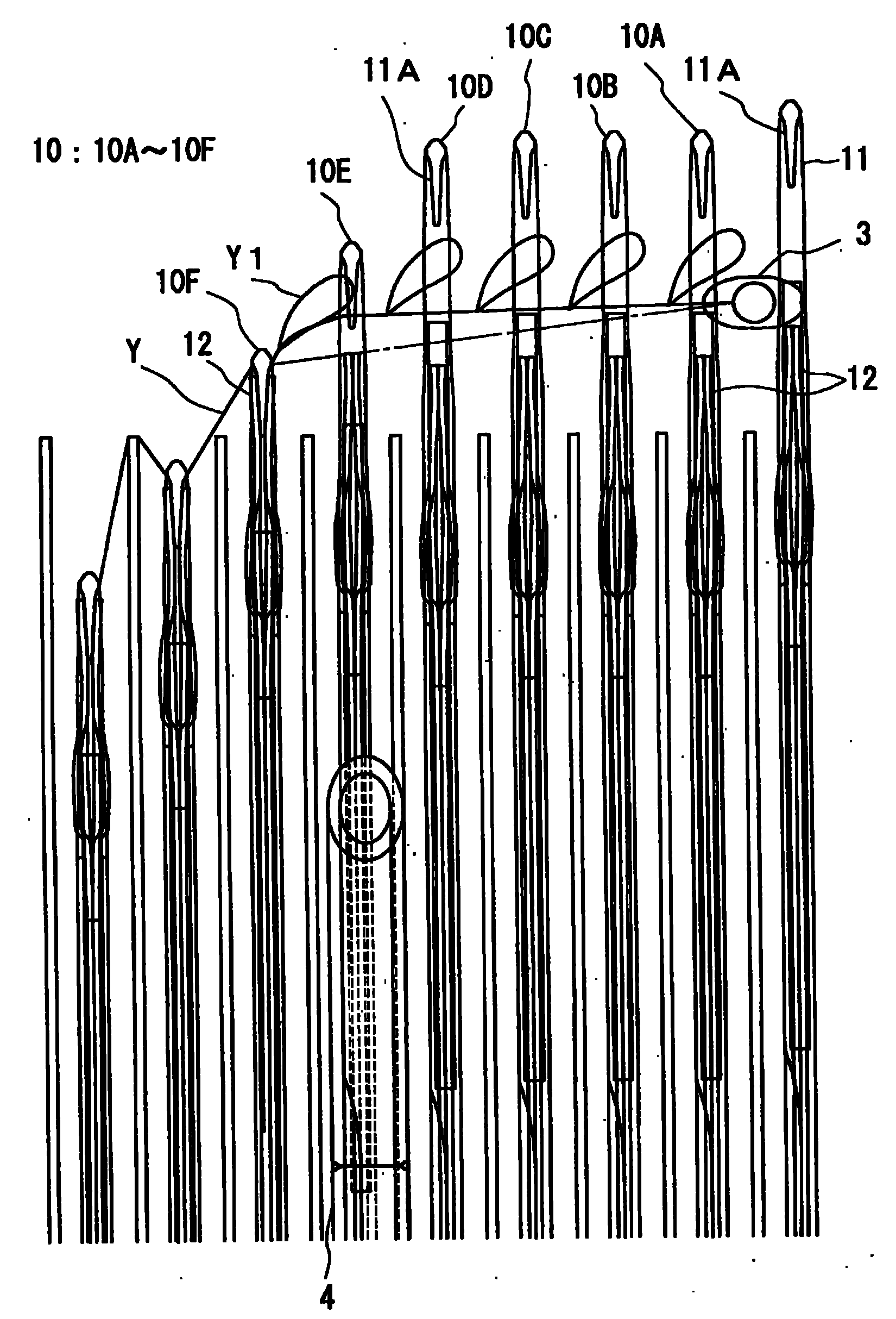 Fabric knitting method, and weft knitting machine