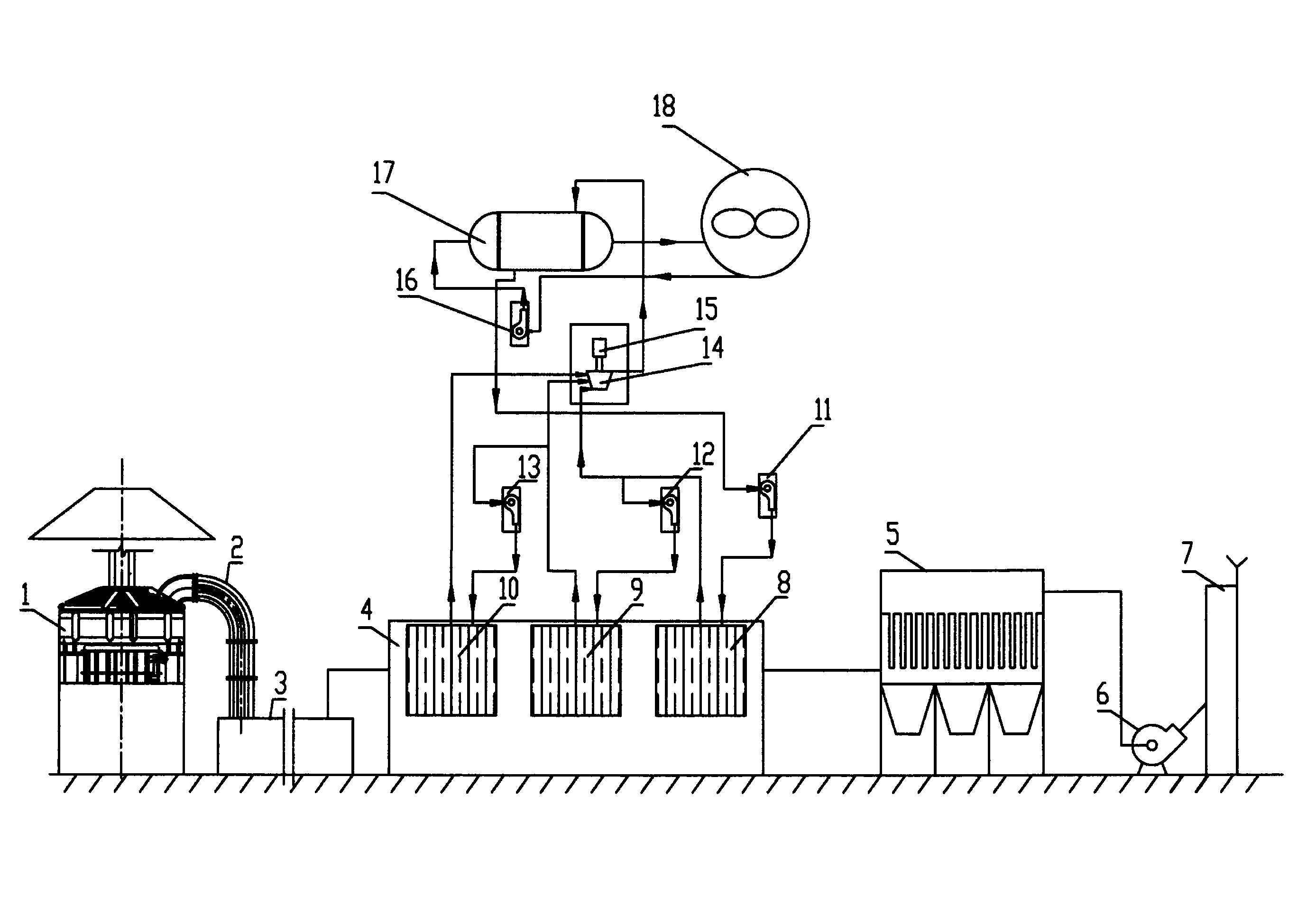 Electric furnace fume multi-stage organic rankine cycle waste heat electricity generation and dust removing method