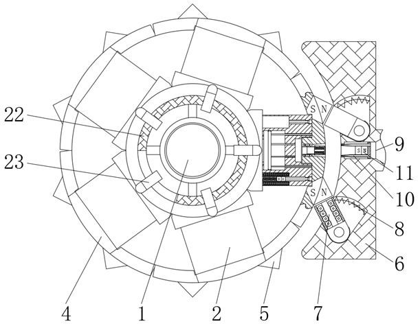 Anti-deviation injection molding device with magnetic block positioning structure