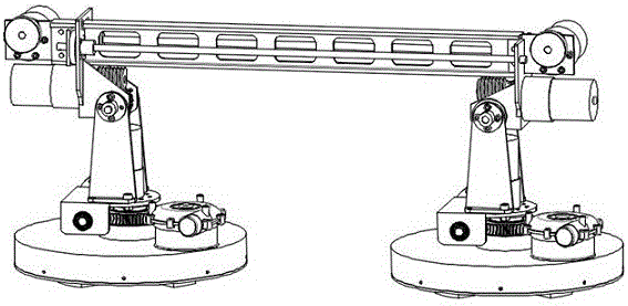 Double-sucker glass curtain wall robot cleaner