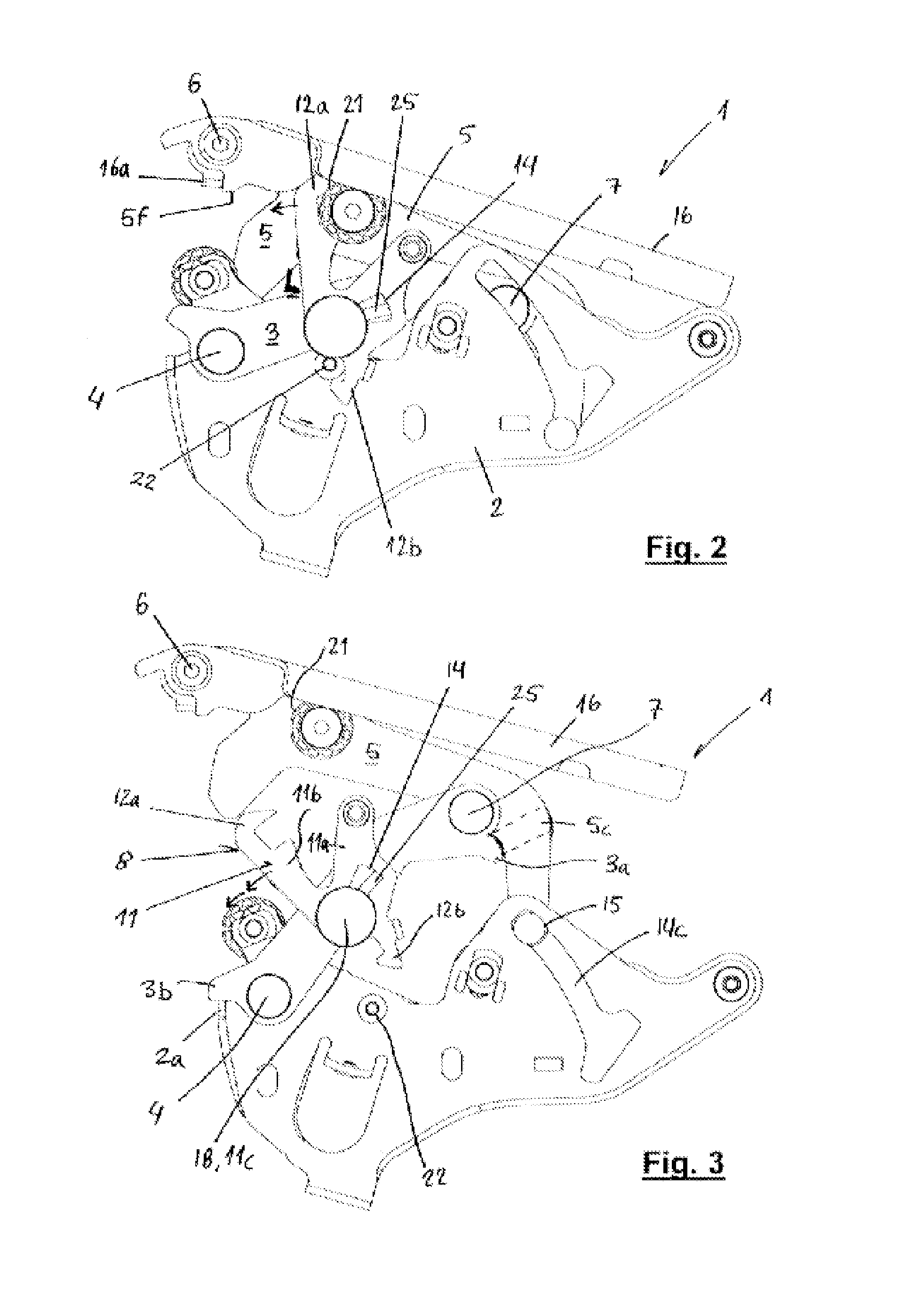 Hinge device for the articulated attachment of a hood to a vehicle chassis