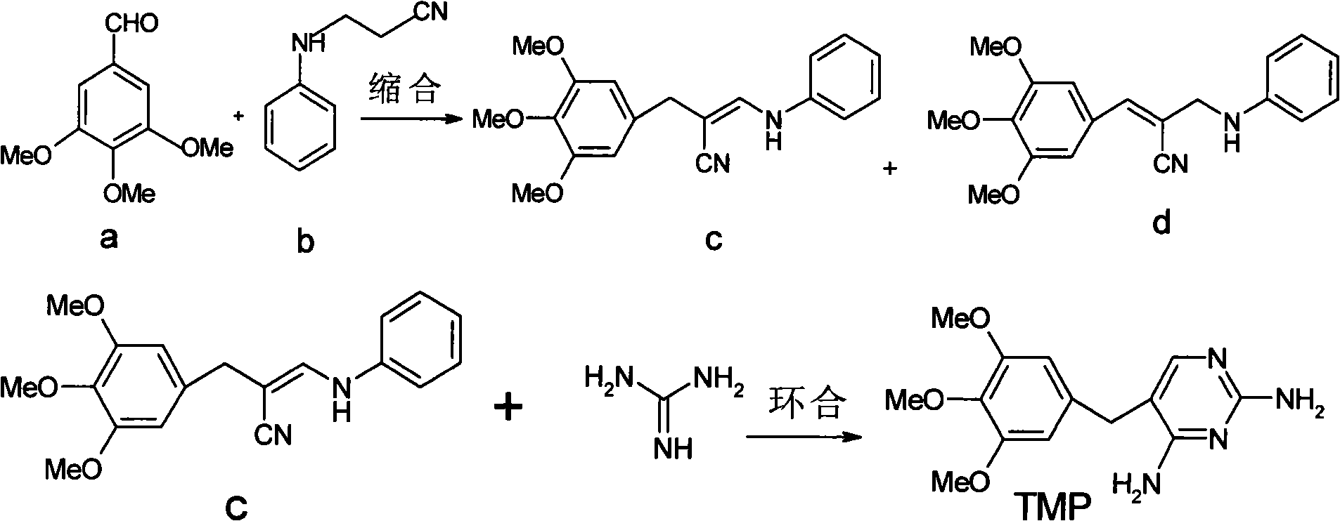 Preparation of trimethoprim and intermediate