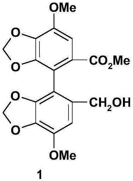 Bicyclol preparation method and intermediate compound thereof