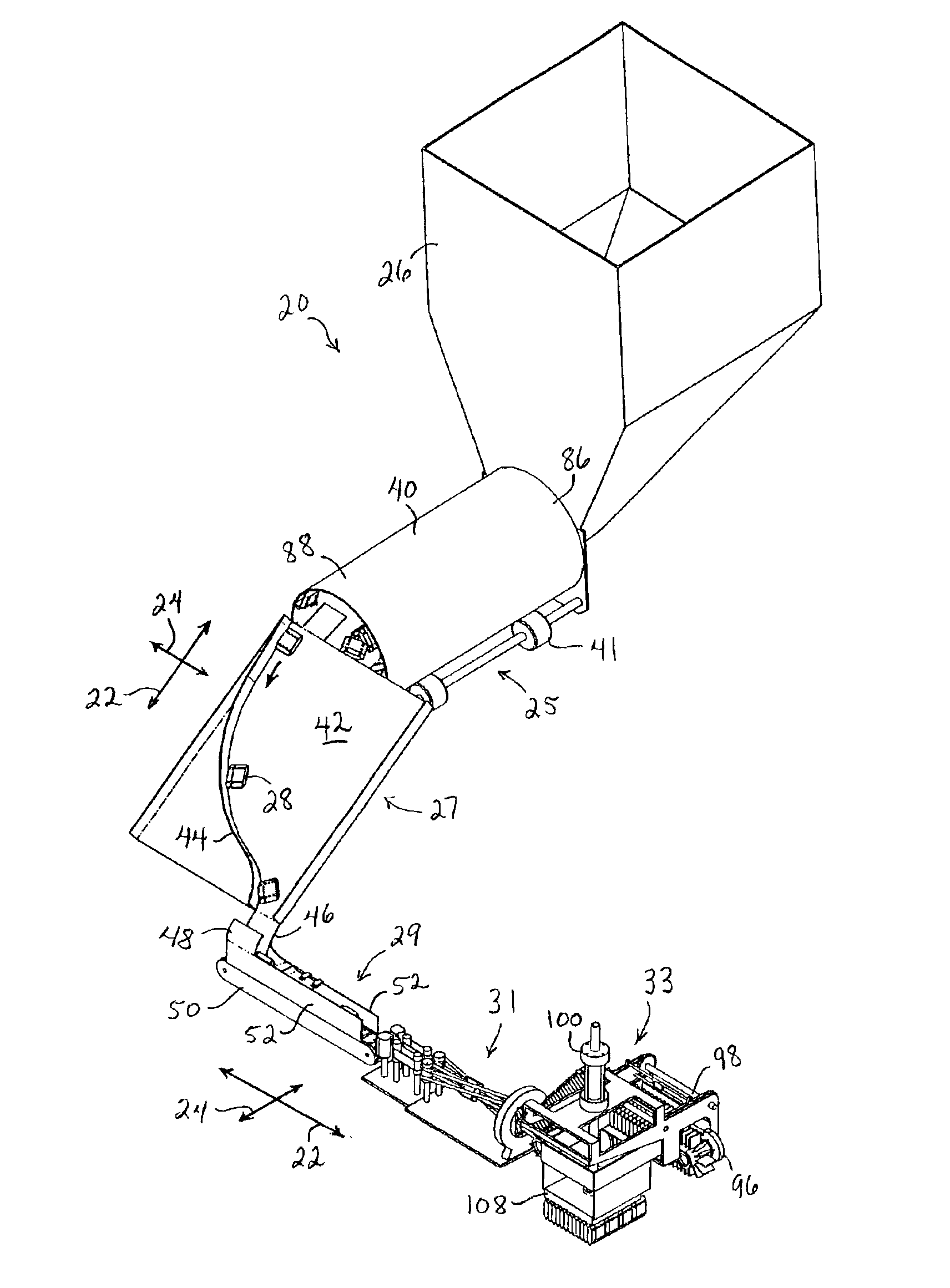 Positioning system for an automatic accumulation system