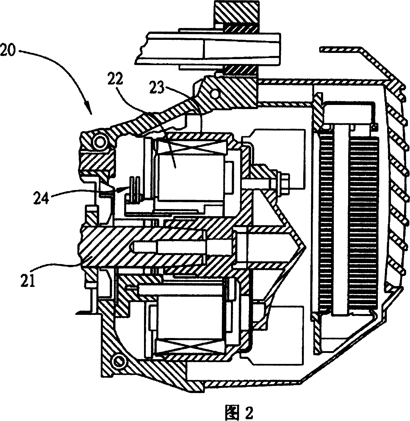 Composite power unit of engine