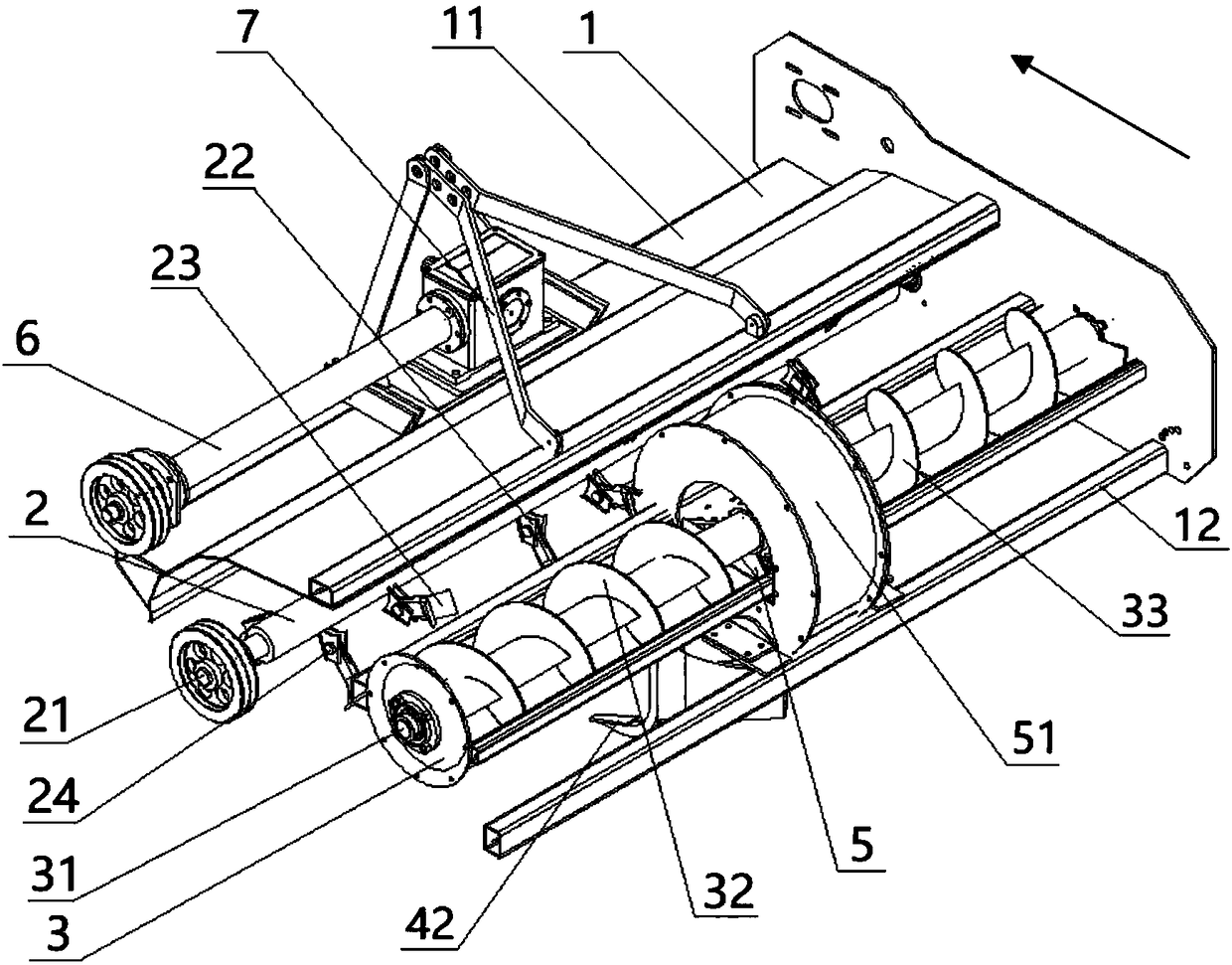 Medium-gathering-type straw crushing deep-injection returning machine