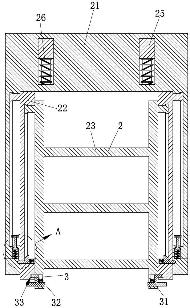 Specific attic escalators with buffer function