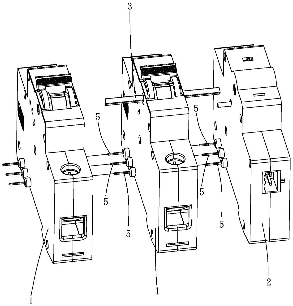 Electric energy meter external circuit breaker