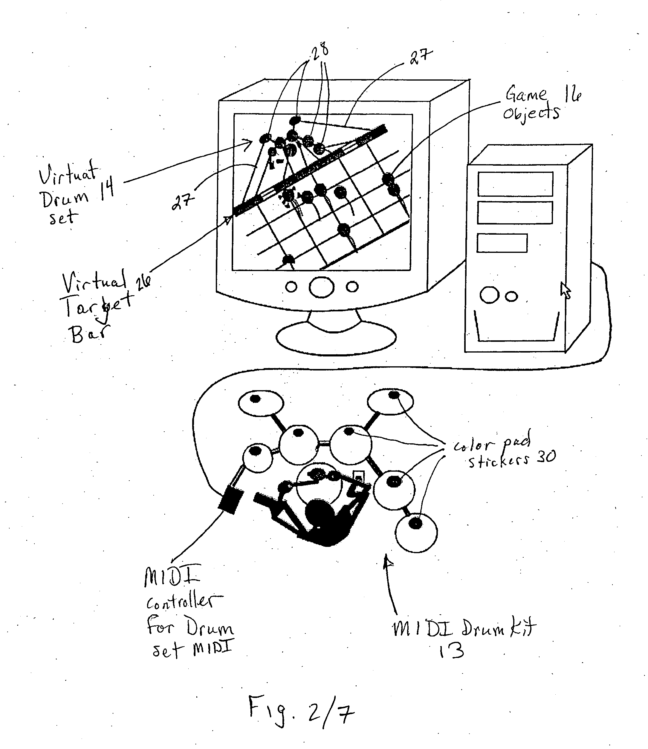 Game for playing and reading musical notation