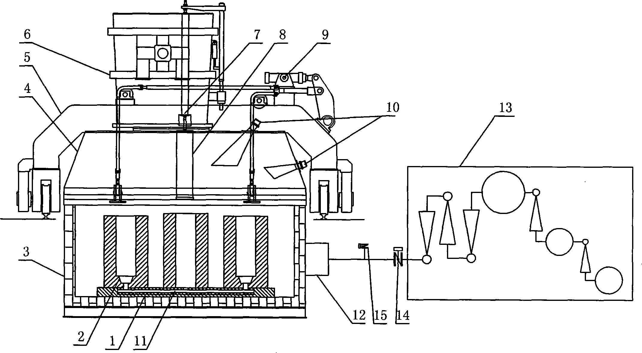 Multiple ingot vacuum running castings device and method for vacuum running castings using same