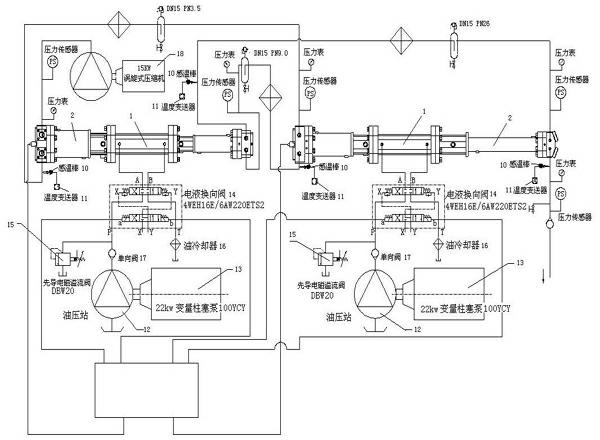 Oil hydraulic type piston oil-free extra-high pressure air compressor