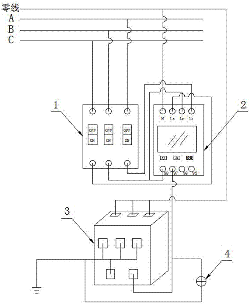 Low-voltage distribution network null wire break protector