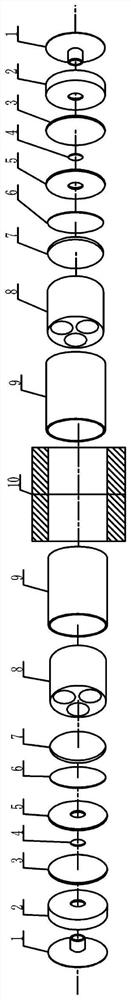 Pressure transmission device for superhard composite material