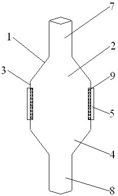 Inner-film bag with vertically-fitted adhesive tapes