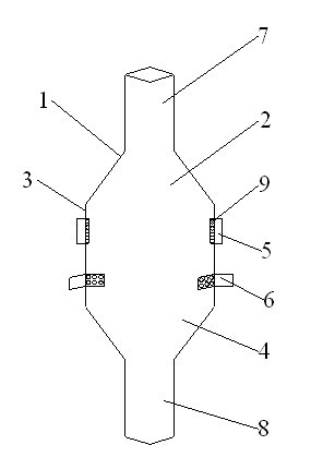 Inner-film bag with vertically-fitted adhesive tapes