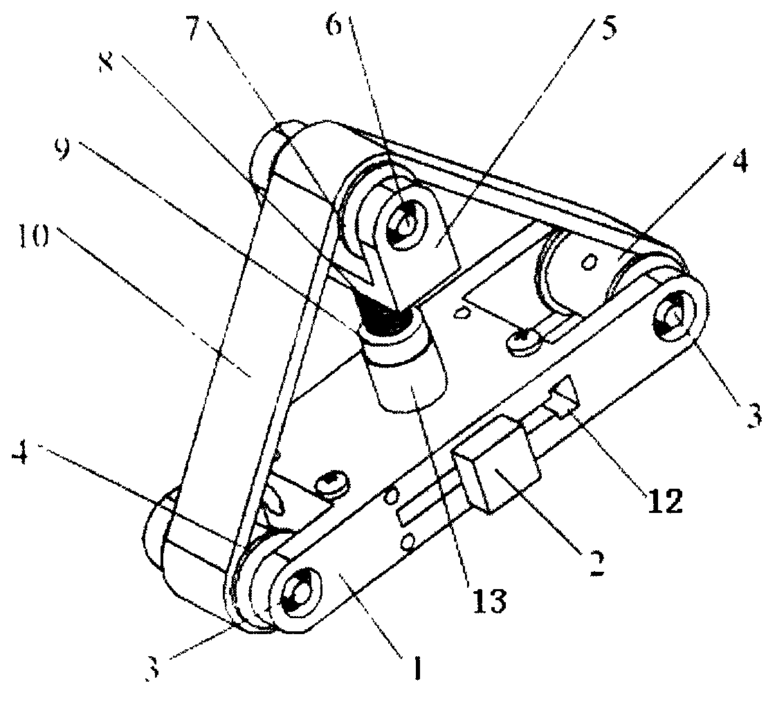 Sole structure of crawler-type bionic wall-climbing robot and motion method thereof