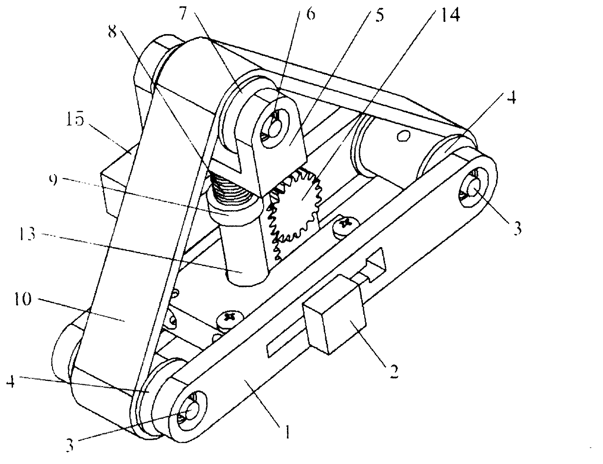 Sole structure of crawler-type bionic wall-climbing robot and motion method thereof