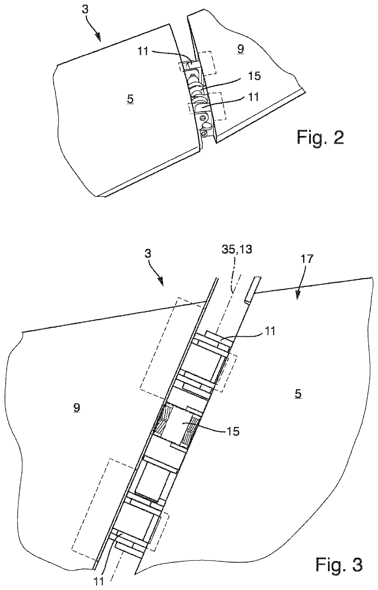 Actuation unit for actuating a foldable wing tip portion of a wing for an aircraft