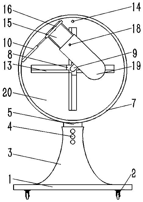 Double-rotating-block type breast cancer postoperative rehabilitation training device and use method thereof