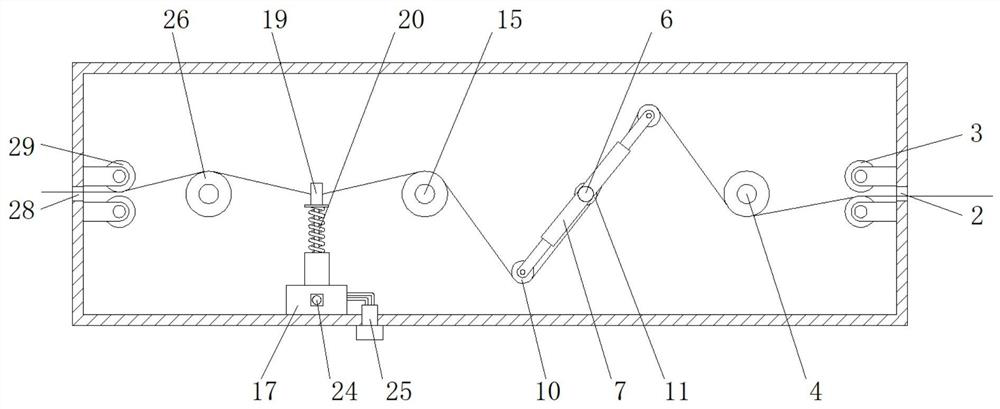 Groove drum type winder silk tensioning device for silk processing