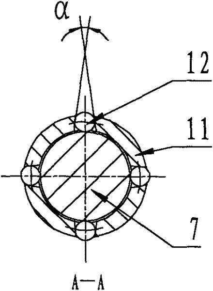 High-precision elastic tapered bore rolling device of cone sealing pipe joint