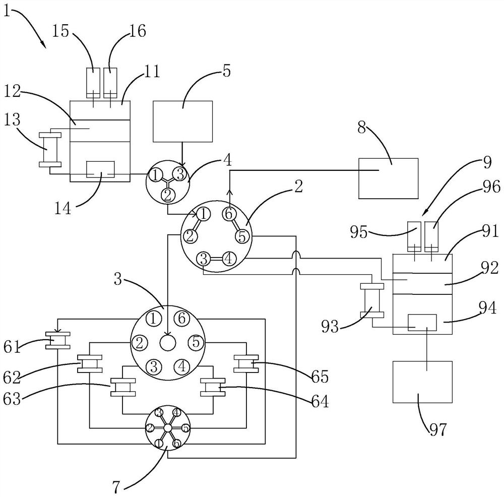 Two-dimensional high-pressure preparative liquid chromatography system and separation and purification method for low-content target components in medicine