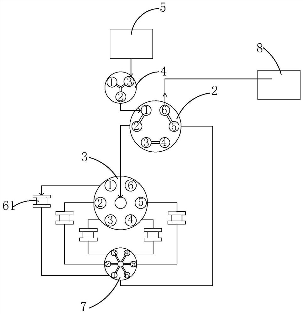 Two-dimensional high-pressure preparative liquid chromatography system and separation and purification method for low-content target components in medicine