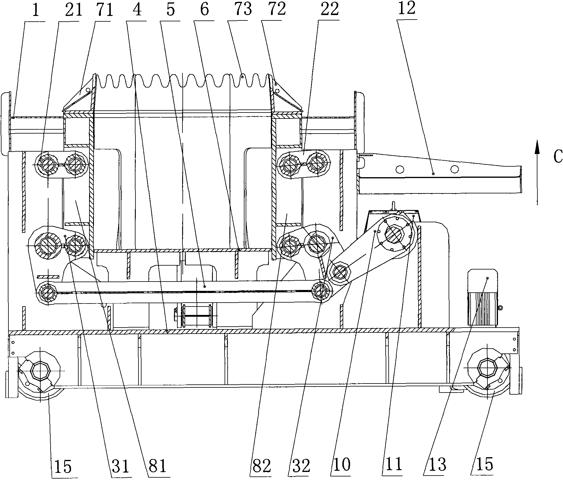 Slag removing device and method used for molten steel vacuum treatment insert tube