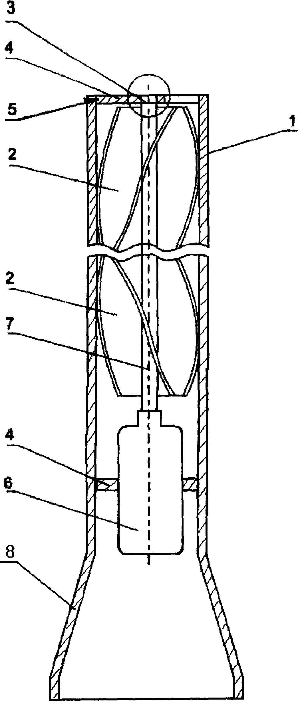 Horn mouth drum type screw wind power generator