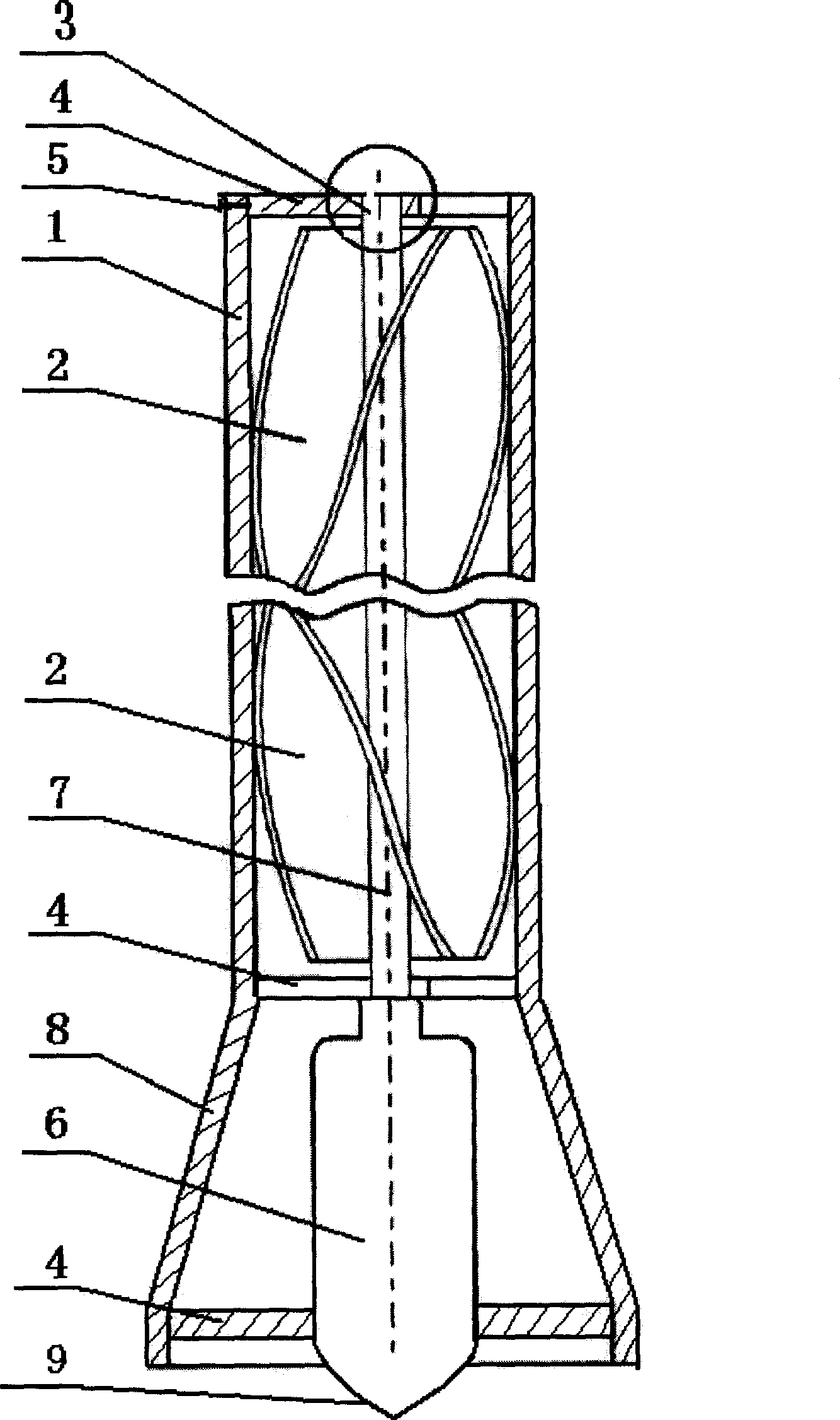 Horn mouth drum type screw wind power generator