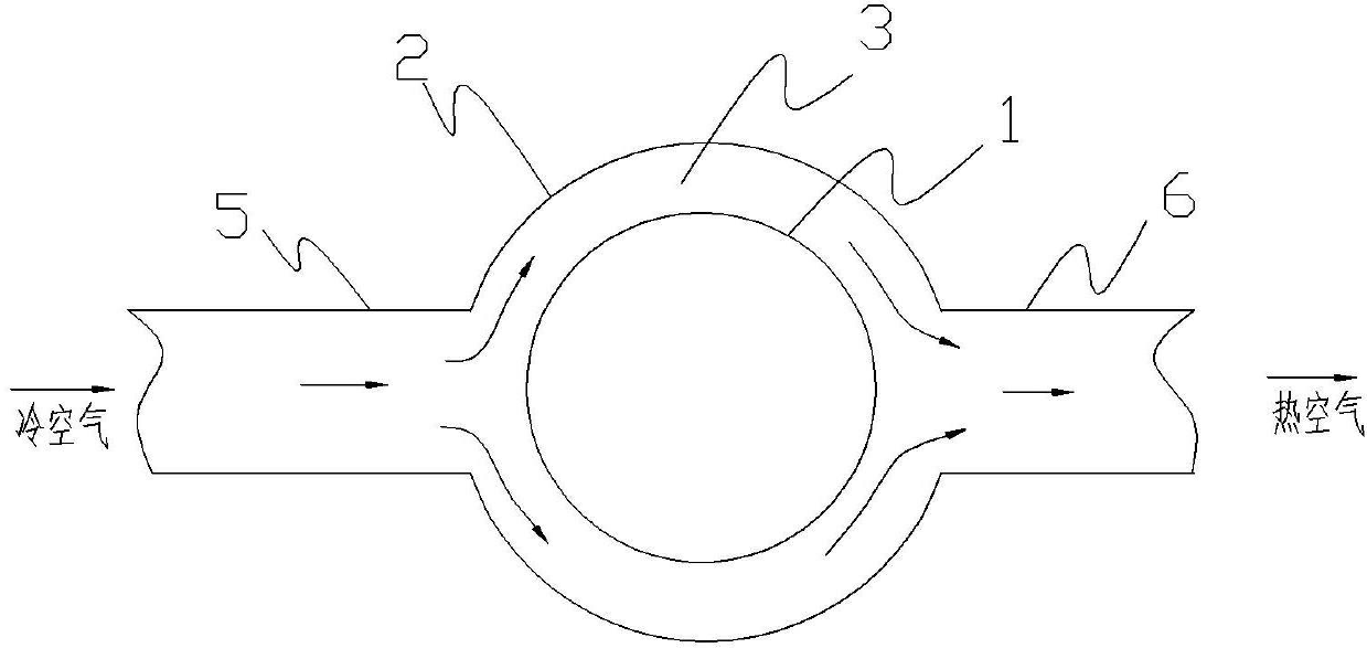 Butt clamp heat exchanger for preheating air by using waste heat of flue gas