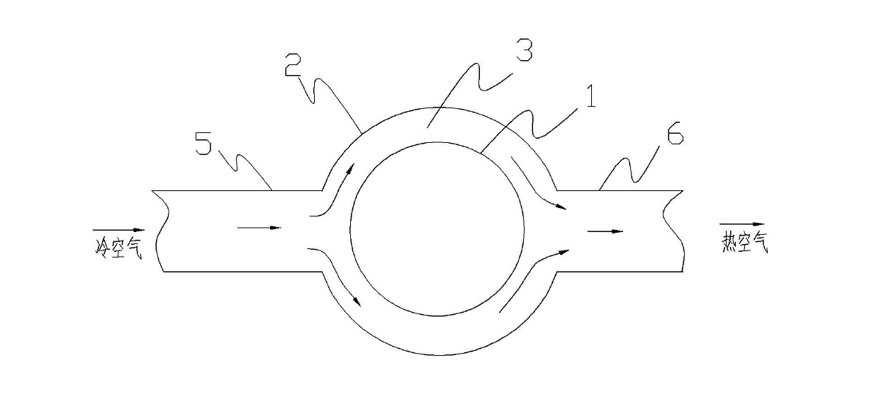 Butt clamp heat exchanger for preheating air by using waste heat of flue gas