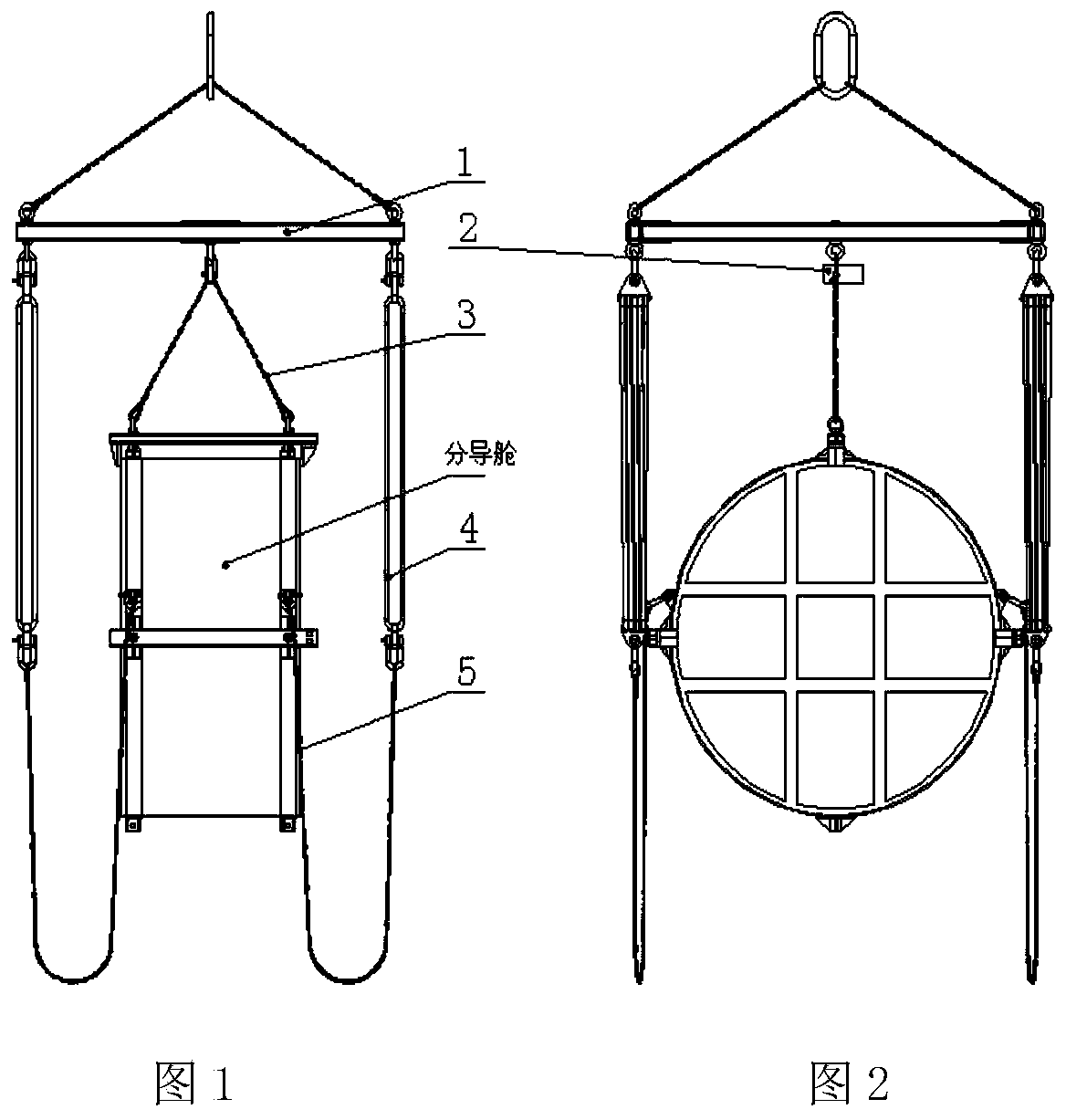 A test device for evaluating the impact of the release of the penetration device on the sub-guided cabin