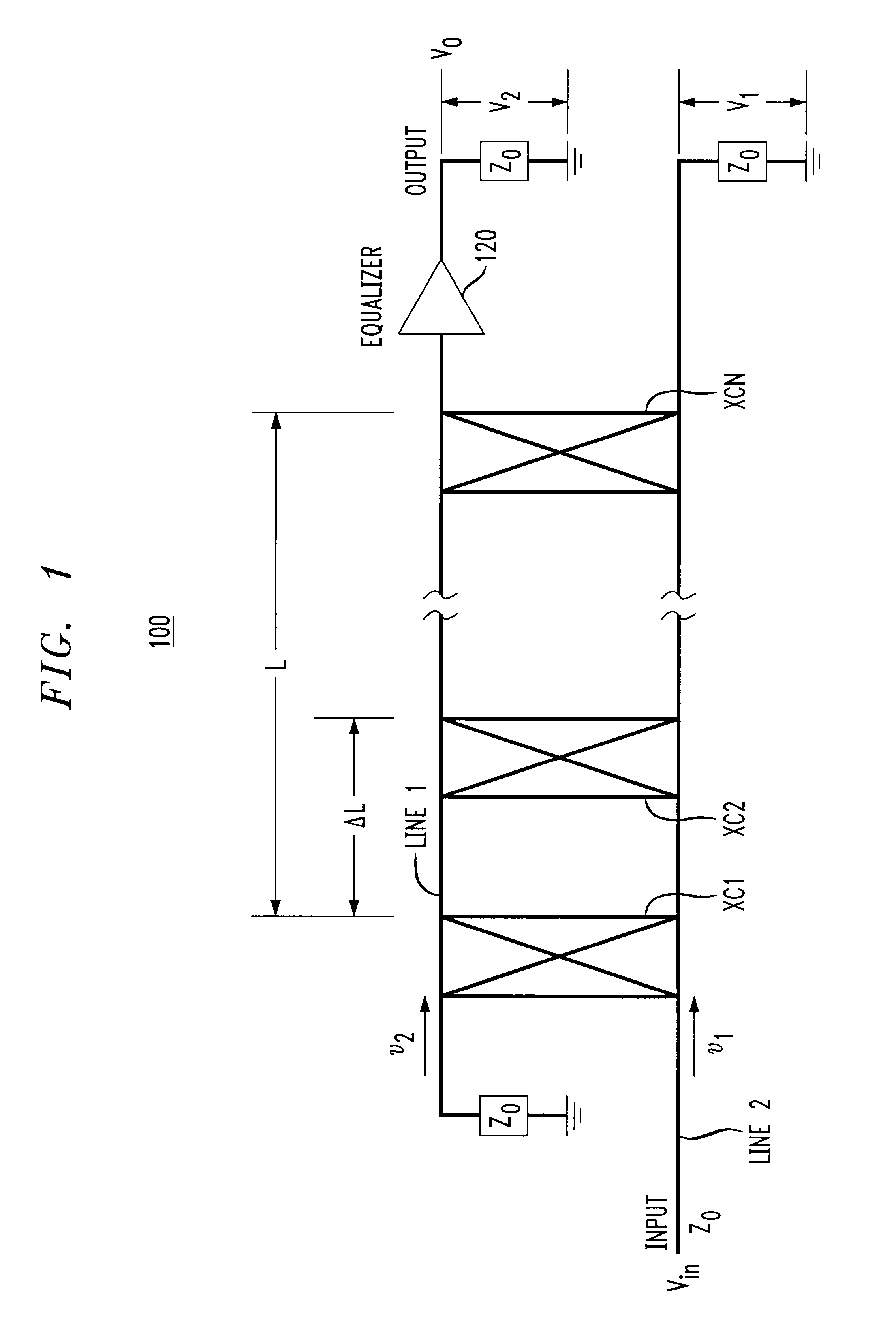 Wide band electrical delay line