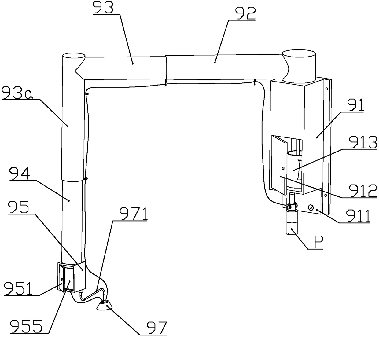 Non-contact multifunctional oxygen inhalation equipment for patients