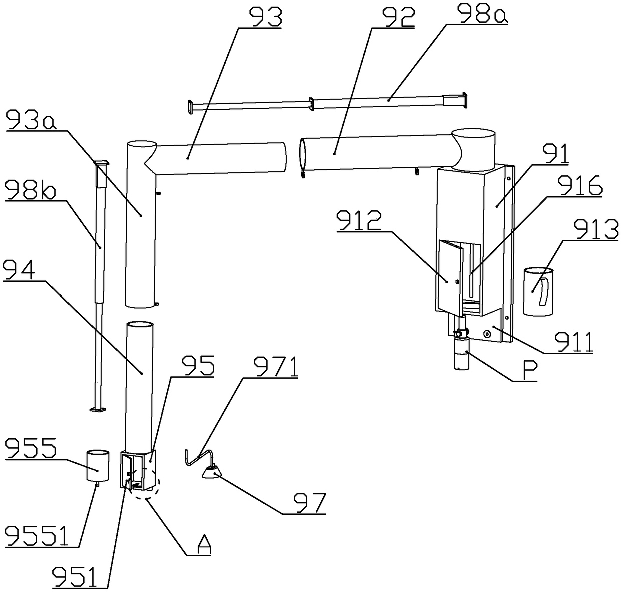 Non-contact multifunctional oxygen inhalation equipment for patients