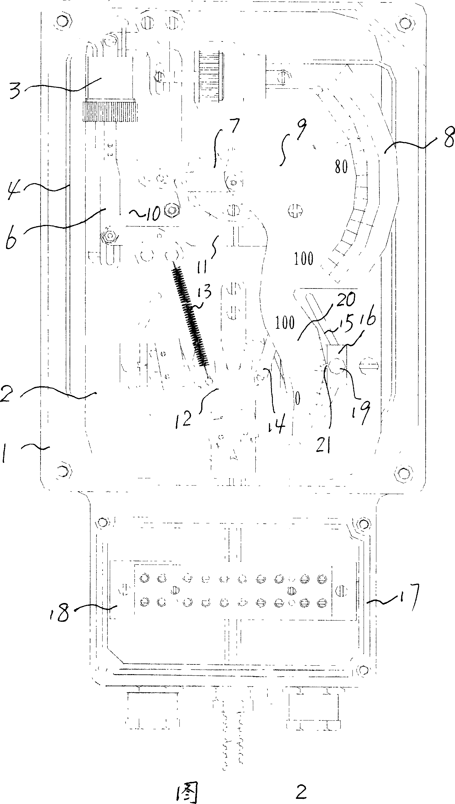 Temperature indicating controller for use in transformer