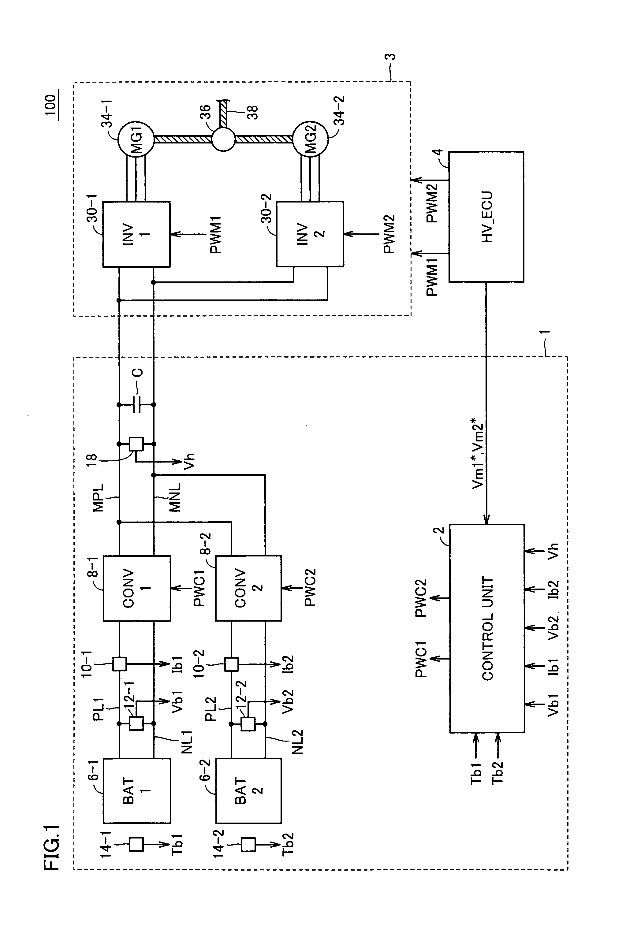 Power supply system, vehicle including the same, control method for power supply system, and computer-readable recording medium recording program for causing computer to execute the control method