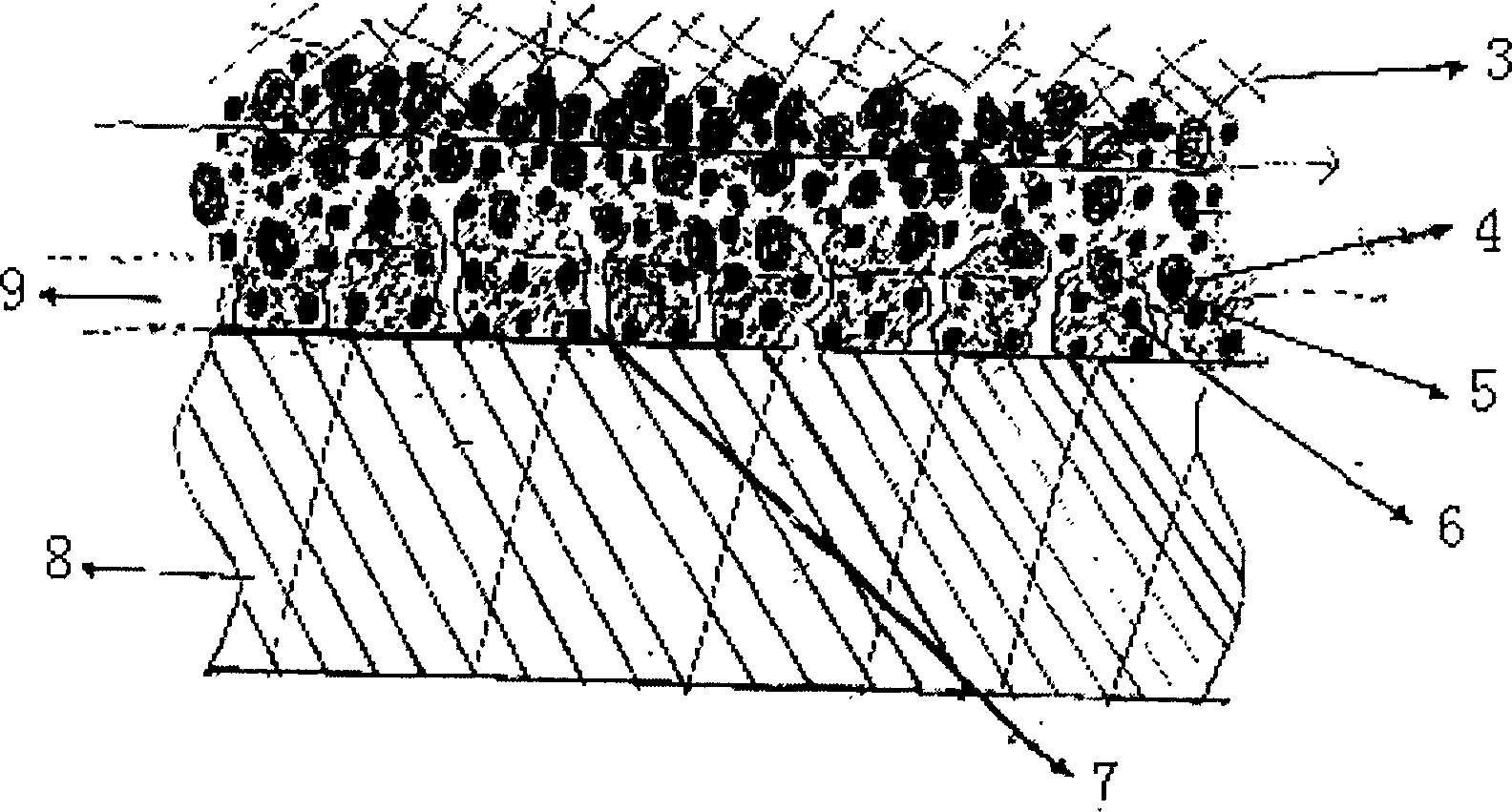 Porous gas diffusion electrode for fuel battery and preparing method thereof