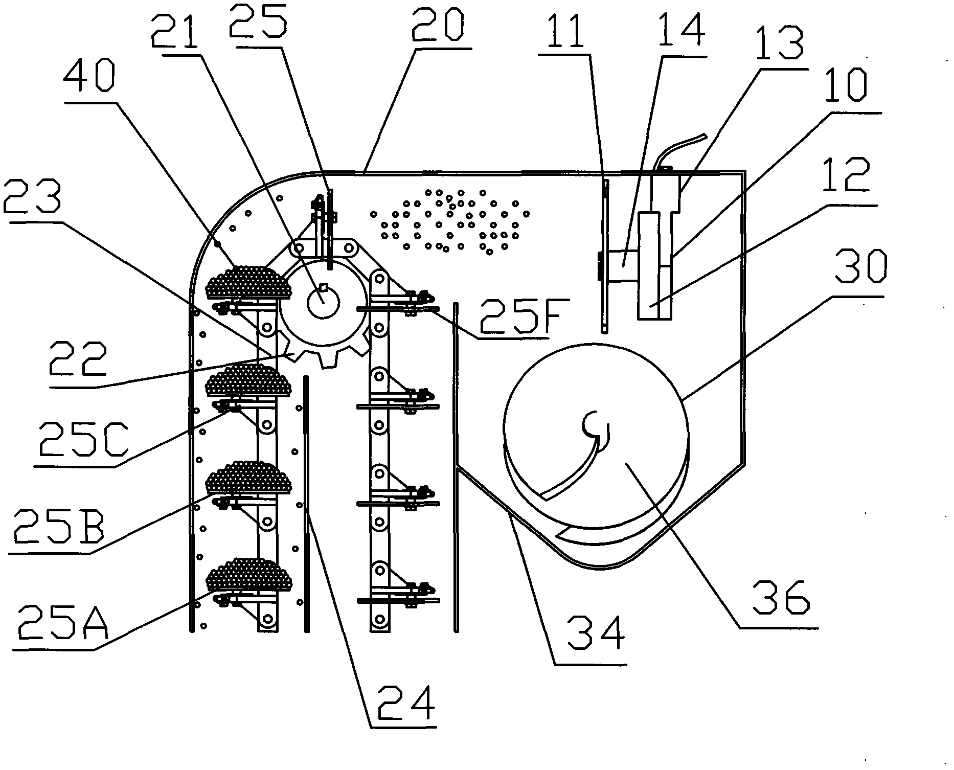 Grain mass measurement device and measurement method of combine harvester